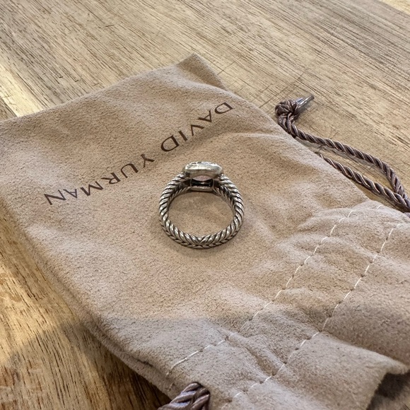 David Yurman Petite Albion Ring in Sterling Silver with Amethyst & Pavé Diamonds - Picture 9 of 9